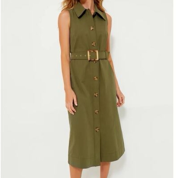 Tuckernuck Dresses & Skirts - NWT Tuckernuck Chamberlin Sleeveless Army Green Midi Dress